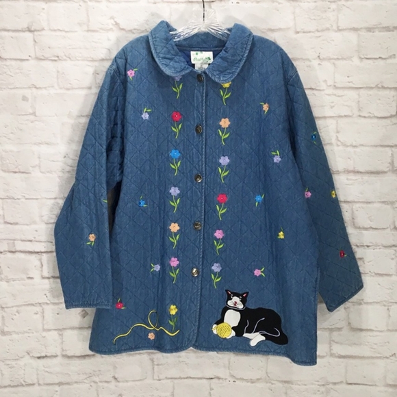 Vintage Jackets & Blazers - Vintage | Quilted Denim Jacket